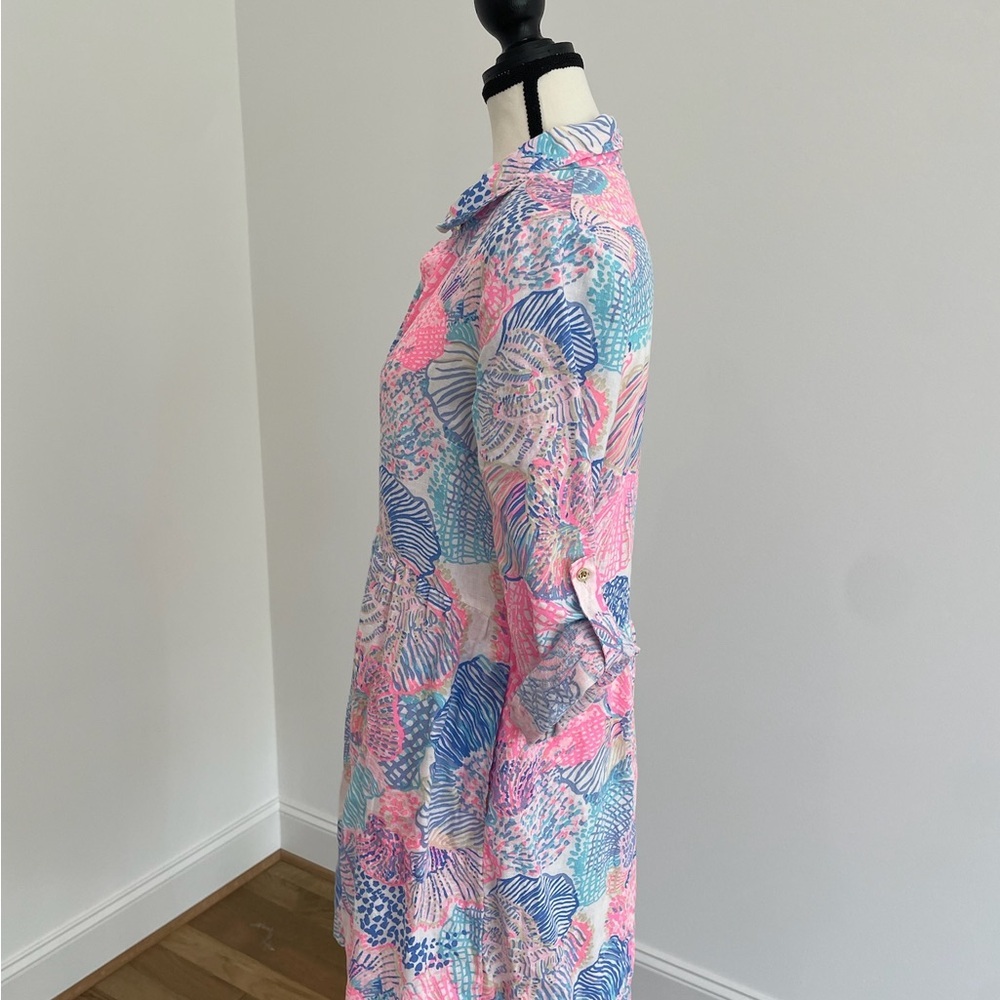 Lilly Pulitzer Shaela Button-up Dress, “Roar of the Seas” Print, Size small - Picture 6 of 16
